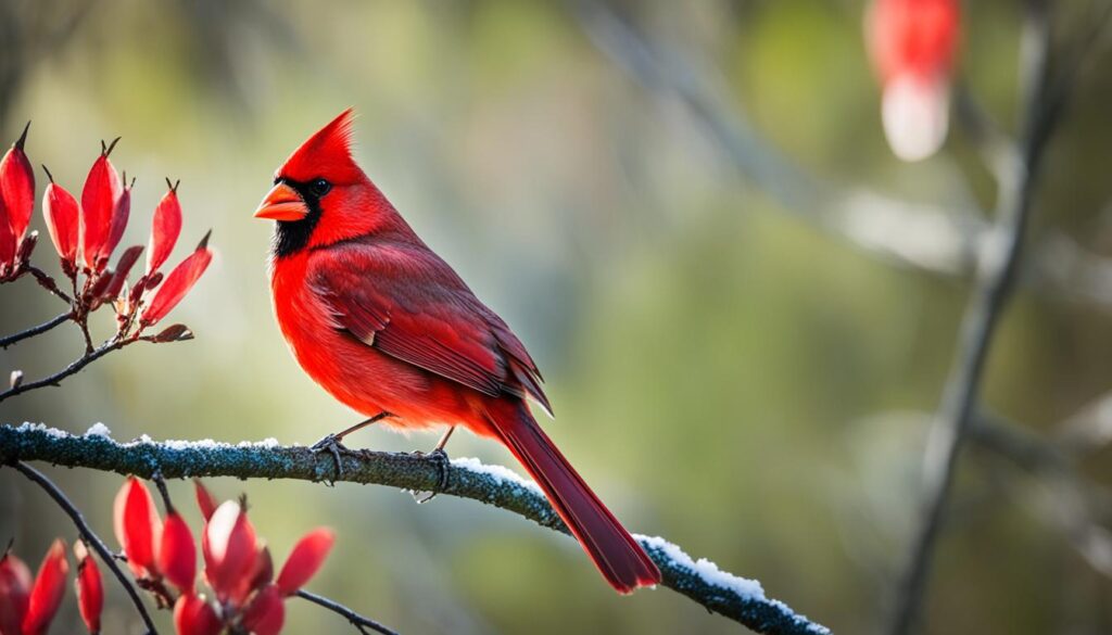 Cardinal Bird in Habitat
