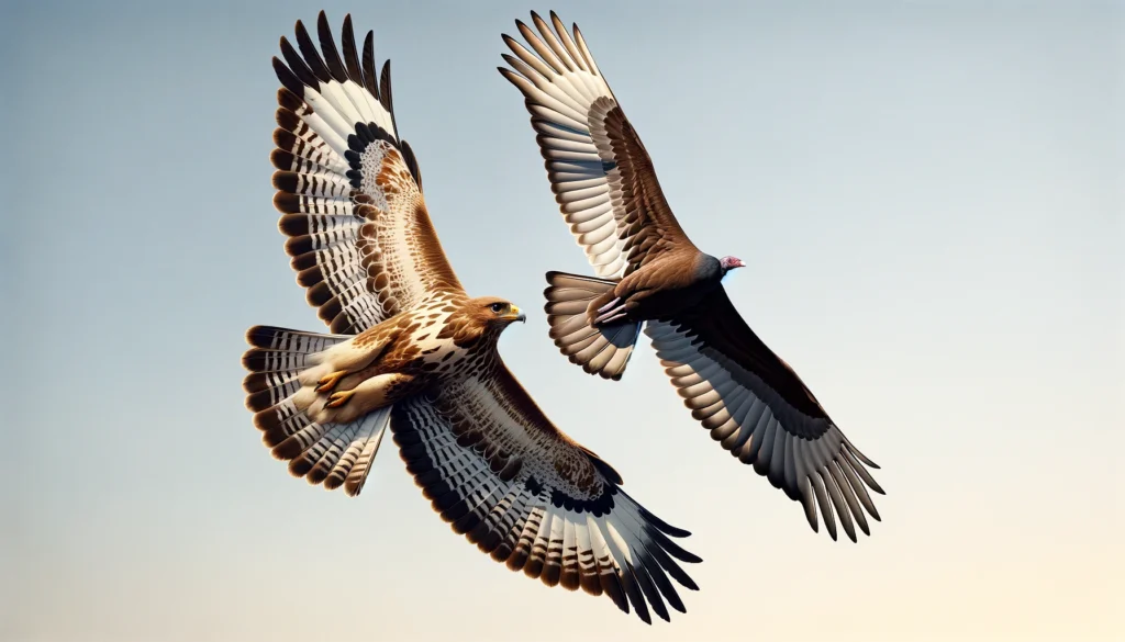 buzzard vs turkey vulture wingspans