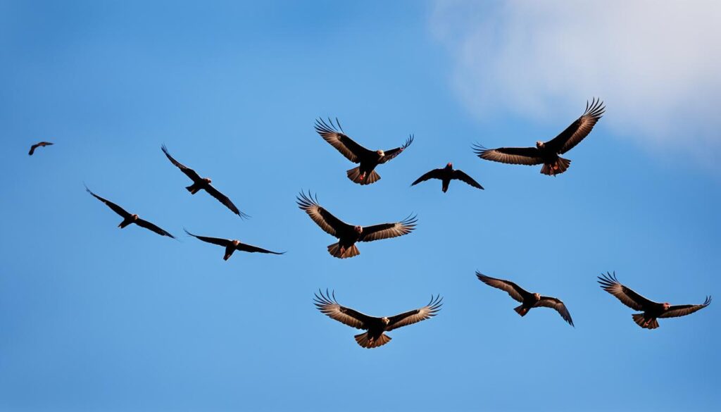 flight patterns of turkey vultures